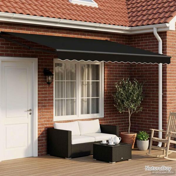 Auvent r�tractable �lectrique Noir et anthracite 4 � 3 m