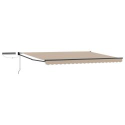 Auvent r&eacute;tractable &eacute;lectrique Beige et Anthracite 4 &times; 3 m