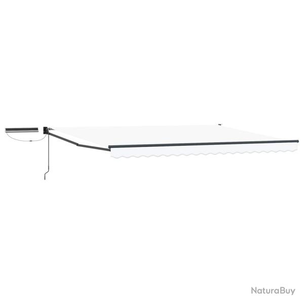 Auvent r�tractable �lectrique Blanc et anthracite 4 � 3 m