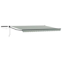 Auvent r&eacute;tractable &eacute;lectrique Vert, Blanc, Anthracite 4 &times; 3 m