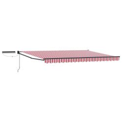 Auvent r&eacute;tractable &eacute;lectrique Rouge, Blanc, Anthracite 5 x 3 m