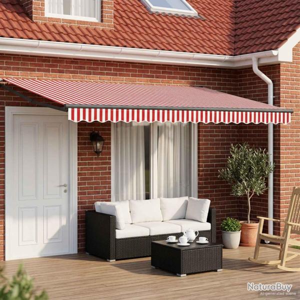 Auvent r�tractable �lectrique Rouge, Blanc, Anthracite 5 x 3 m