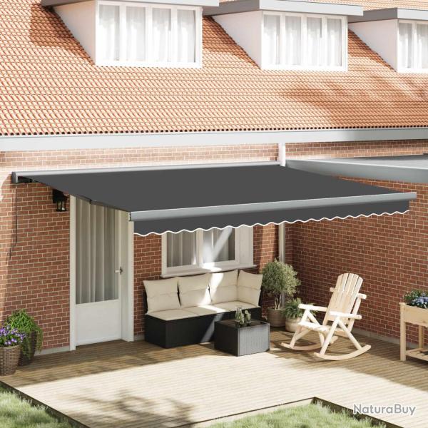 Auvent r�tractable Anthracite et gris 400 � 300 cm