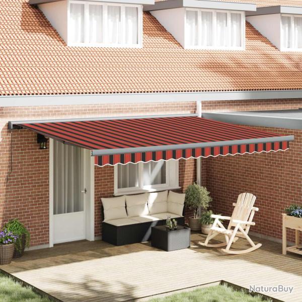 Auvent R�tractable Orange et Noir 400 � 300 cm