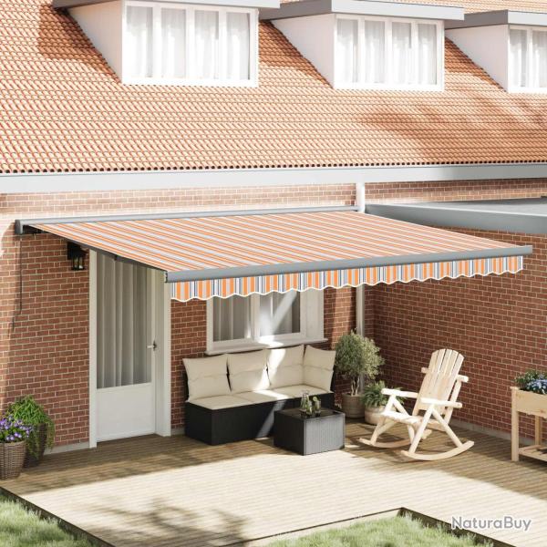 Auvent R�tractable Orange et Gris 400 � 300 cm