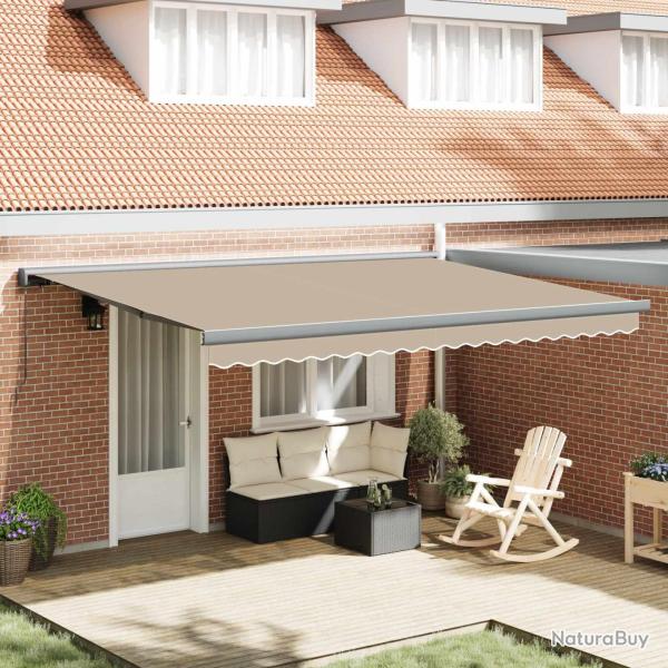 Auvent R�tractable Beige 4 � 3 m Toile et Aluminium
