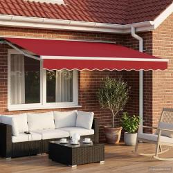 Auvent r&eacute;tractable manuel Rouge 3 x 2,5 m