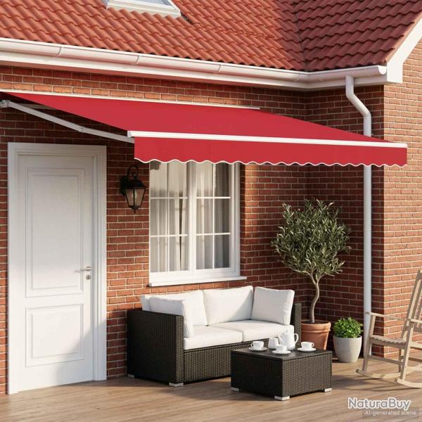 Auvent r�tractable manuel Rouge 4 � 3 m