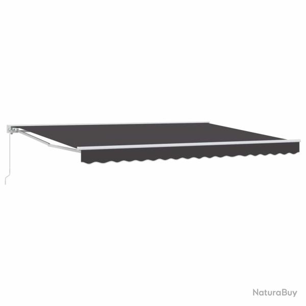 Auvent r�tractable manuel Anthracite 4,5 � 3,5 m