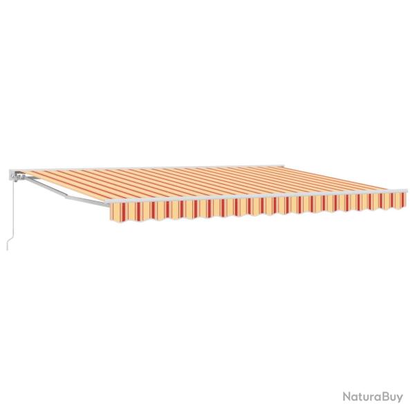 Auvent r�tractable manuel Jaune et Orange 5 � 3,5 m