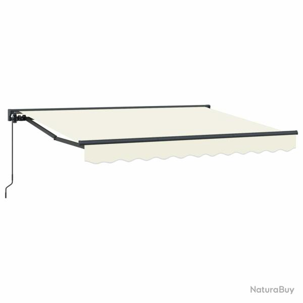 Auvent r�tractable manuel Cr�me 3,5 x 2 m
