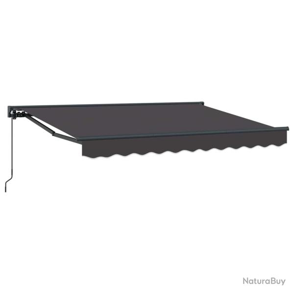 Auvent r�tractable manuel Anthracite 3,5 x 2 m