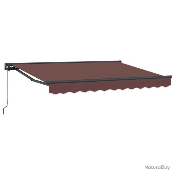 Auvent r�tractable manuel Marron 3,5 x 2 m