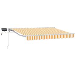 Cadre de store manuel avec LEDs Jaune et blanc 3,5 x 2 m