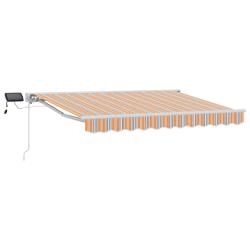Cadre de store manuel avec LEDs Bleu, Orange, Blanc 3 x 2,5 m