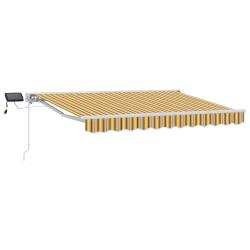 Cadre de store manuel avec LEDs Jaune, Gris et Blanc 3 x 2,5 m