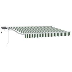 Cadre de store manuel avec LEDs Vert et blanc 3 x 2,5 m