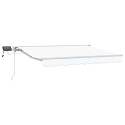 Cadre de store manuel avec LEDs Blanc 3,5 x 2,5 m
