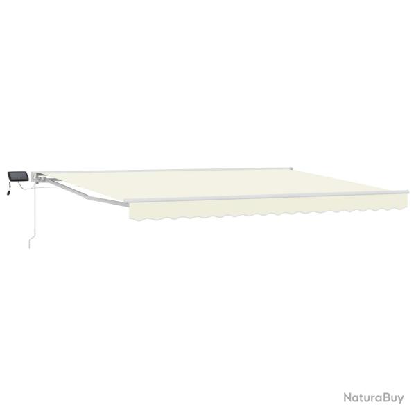 Cadre de store manuel avec LEDs Cr�me et Blanc 4 � 3 m