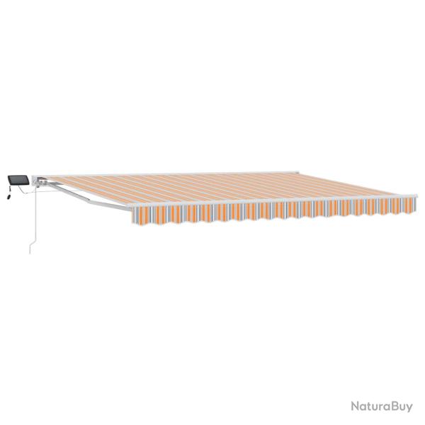 Cadre de store manuel avec LEDs Bleu, Orange, Blanc 4,5 � 3 m