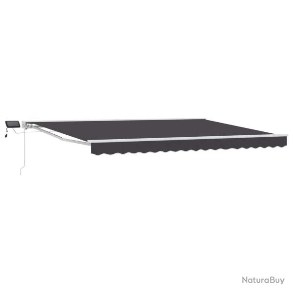 Cadre de store manuel avec LEDs Blanc, Gris, Anthracite 5 x 3 m