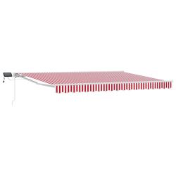 Cadre de store manuel avec LEDs Rouge et Blanc 5 x 3 m
