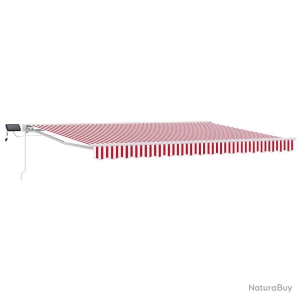 Cadre de store manuel avec LEDs Rouge et Blanc 5 x 3 m