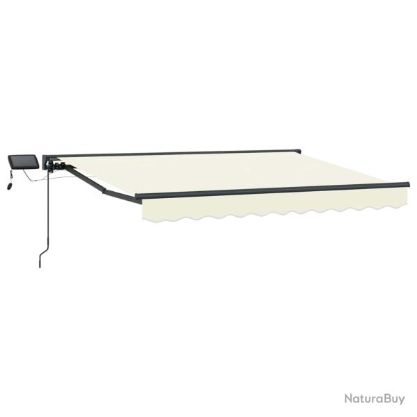 Cadre de store manuel avec LEDs Cr�me et Anthracite 3 x 2,5 m