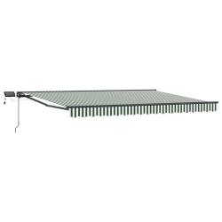 Cadre de store manuel avec LEDs Vert, Blanc, Anthracite 4 &times; 3 m