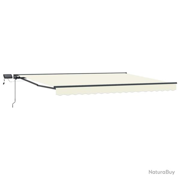 Cadre de store manuel avec LEDs Cr�me et Anthracite 4,5 � 3,5 m