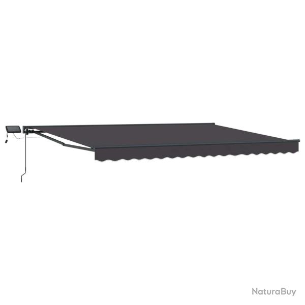 Cadre de store manuel avec LEDs Anthracite 5 � 3,5 m