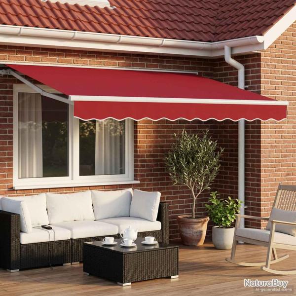 Auvent r�tractable �lectrique Rouge 3 x 2,5 m