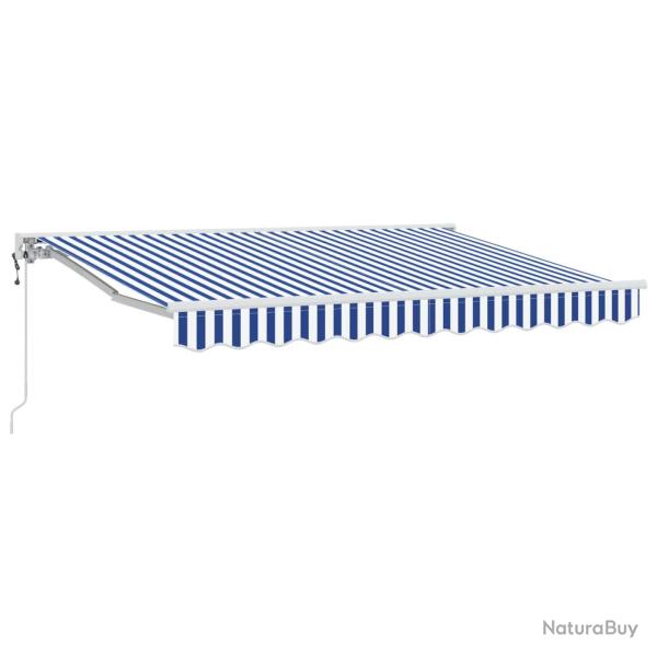 Auvent r�tractable �lectrique Bleu et Blanc 3,5 x 2,5 m