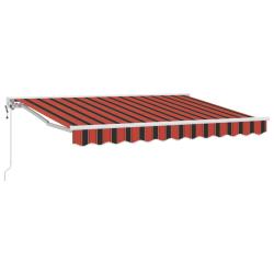 Auvent r&eacute;tractable &eacute;lectrique Orange, Noir et Jaune 3,5 x 2,5 m