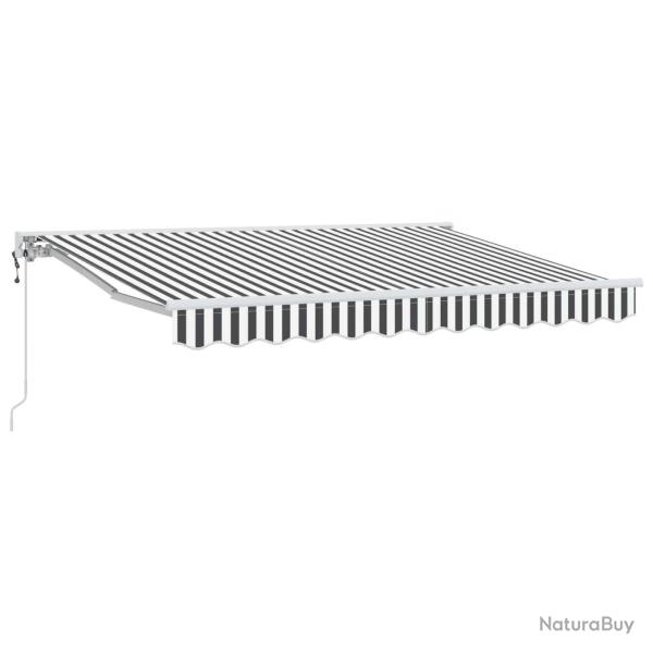 Auvent r�tractable �lectrique Anthracite et blanc 3,5 x 2,5 m