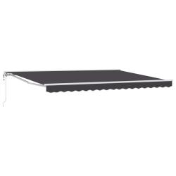 Auvent r&eacute;tractable &eacute;lectrique Anthracite 5 x 3 m