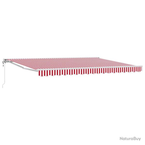 Auvent r�tractable �lectrique Rouge et Blanc 5 x 3 m