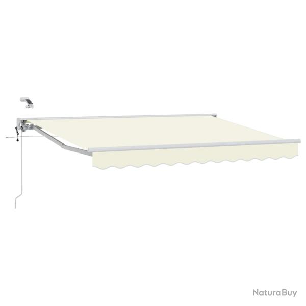 Auvent r�tractable �lectrique Cr�me et Blanc 2,5 x 2 m