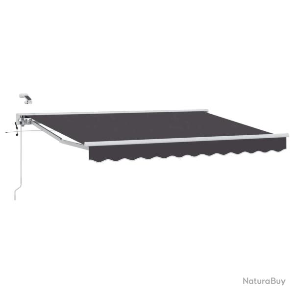 Auvent r�tractable �lectrique Anthracite et blanc 2,5 x 2 m