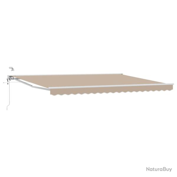 Auvent r�tractable �lectrique Beige et blanc 4 � 3,5 m