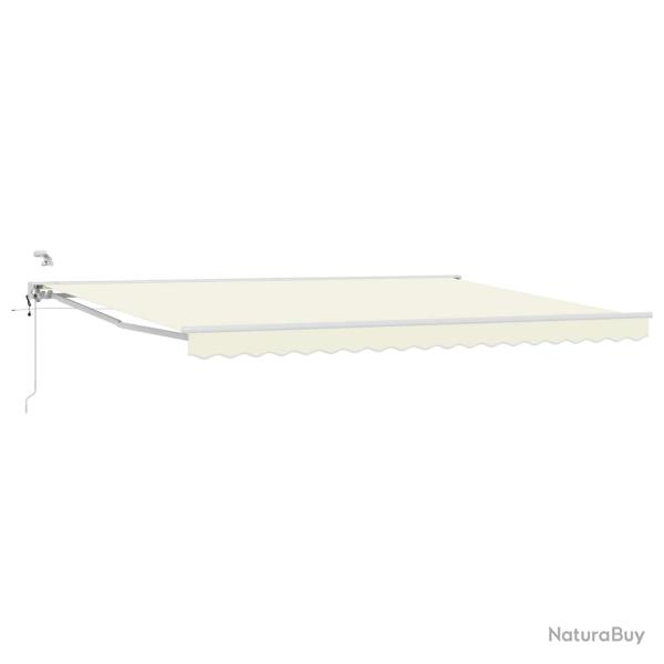 Auvent r�tractable �lectrique Cr�me et Blanc 5 � 3,5 m