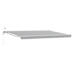 Auvent r&eacute;tractable &eacute;lectrique Anthracite et blanc 5 &times; 3,5 m