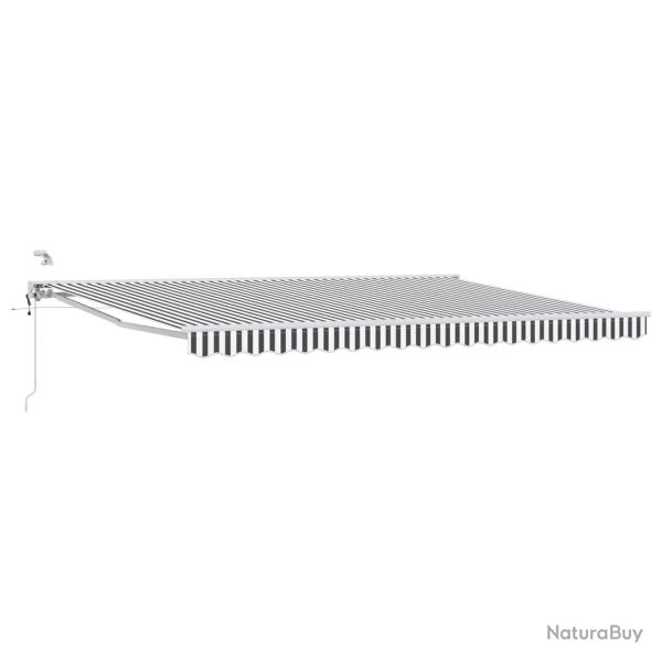 Auvent r�tractable �lectrique Anthracite et blanc 5 � 3,5 m
