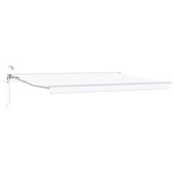 Auvent r&eacute;tractable &eacute;lectrique Blanc 5 &times; 3,5 m
