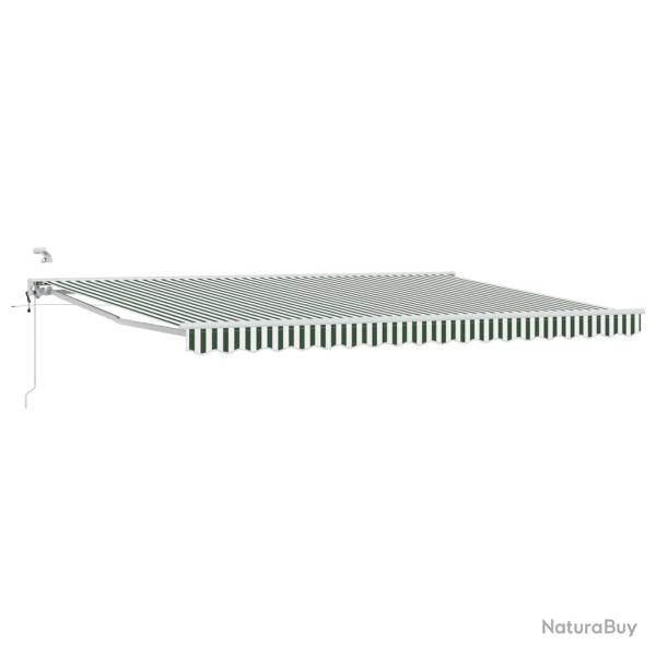 Auvent r�tractable �lectrique Vert et blanc 5 � 3,5 m