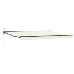 Auvent r&eacute;tractable &eacute;lectrique Cr&egrave;me et Anthracite 4 &times; 3,5 m