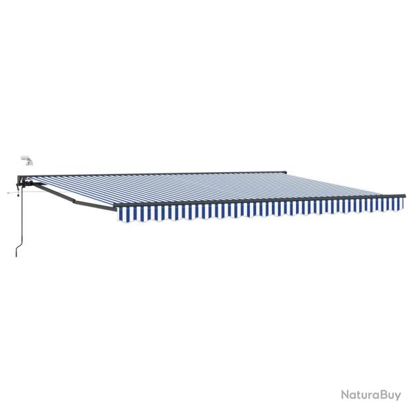 Auvent r�tractable �lectrique Bleu, Blanc, Anthracite 4,5 � 3 m
