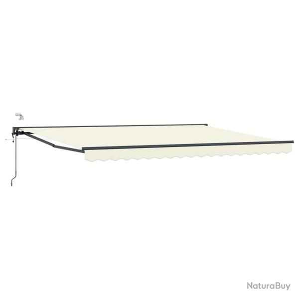 Auvent r�tractable �lectrique Cr�me et Anthracite 4,5 � 3,5 m