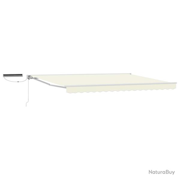 Auvent r�tractable �lectrique Cr�me et Blanc 4 x 2 m