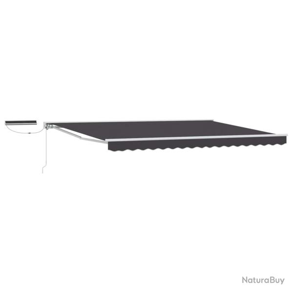 Auvent r�tractable �lectrique Blanc et anthracite 5 � 3,5 m